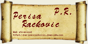 Periša Racković vizit kartica